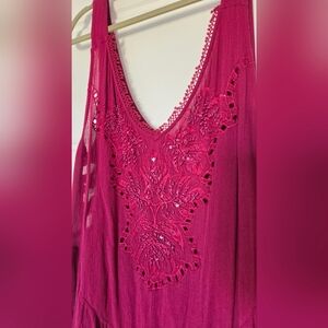 Free People Intimately Tunic With Sequins And Braided Sides